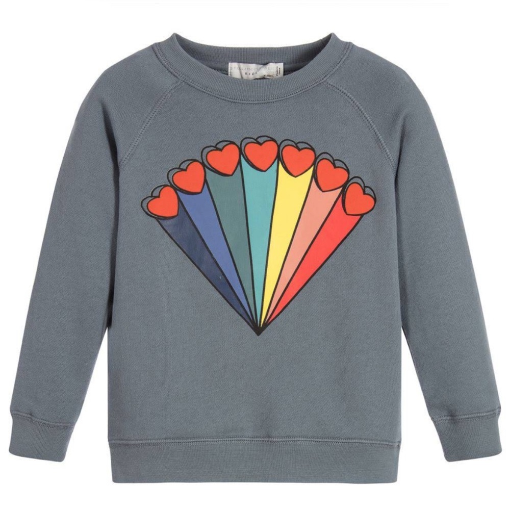 Stella McCartney Betty Rainbow Heart sweatshirt